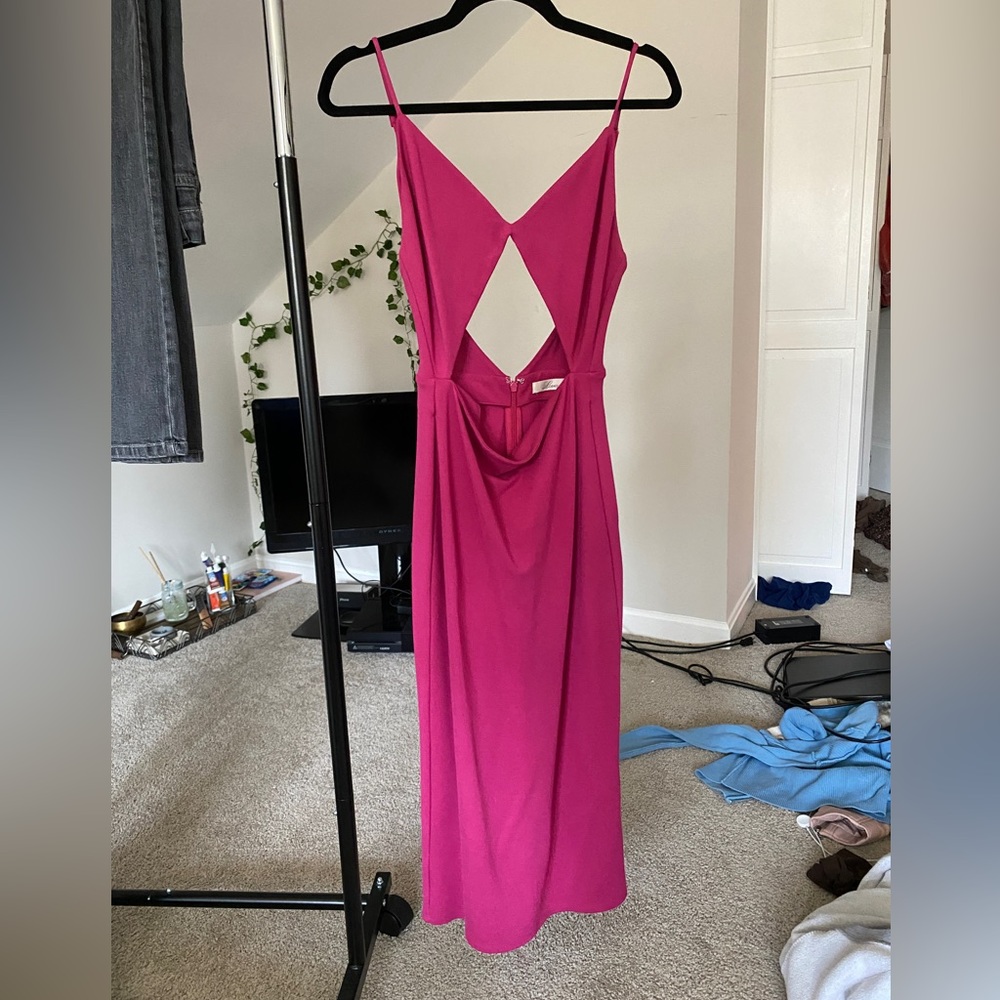 Lovers and Friends Pink Cutout Cocktail Dress